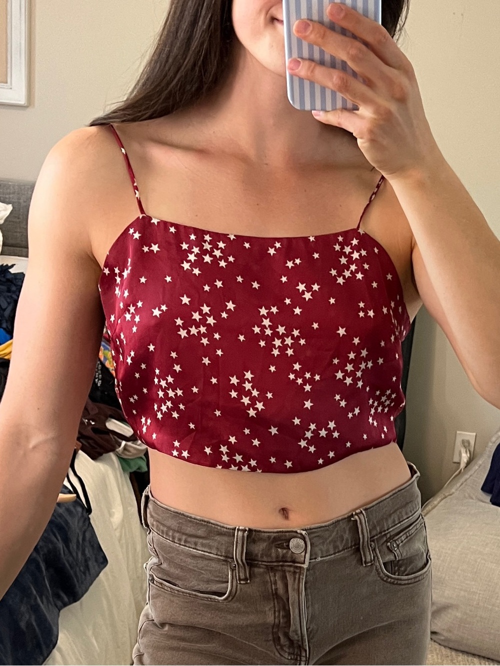 Silk Star Crop Top